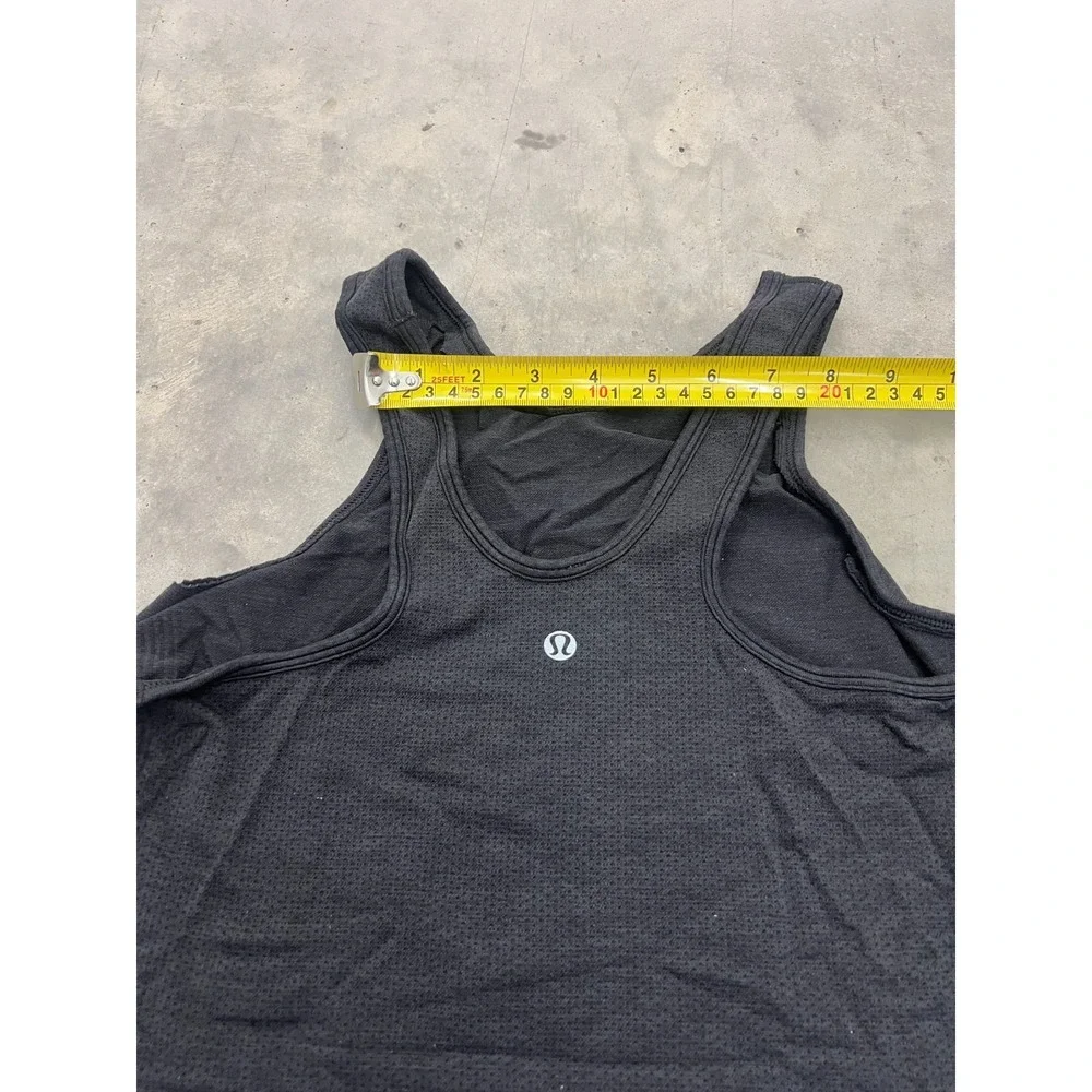 Lululemon Tank Top Size 4 Women's Black Mesh Racerback Activewear Yoga Workout